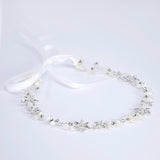 Dainty Pearl Whisper Garland Headband, Bridal Hair Vine, Delicate Headband, Hair accessories.