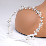 Dainty Pearl Whisper Garland Headband, Bridal Hair Vine, Delicate Headband, Hair accessories.