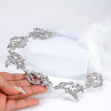 Crystal Garden Vine Bridal Headband, Bridal Hair Vine, Delicate Headband, Hair accessories.