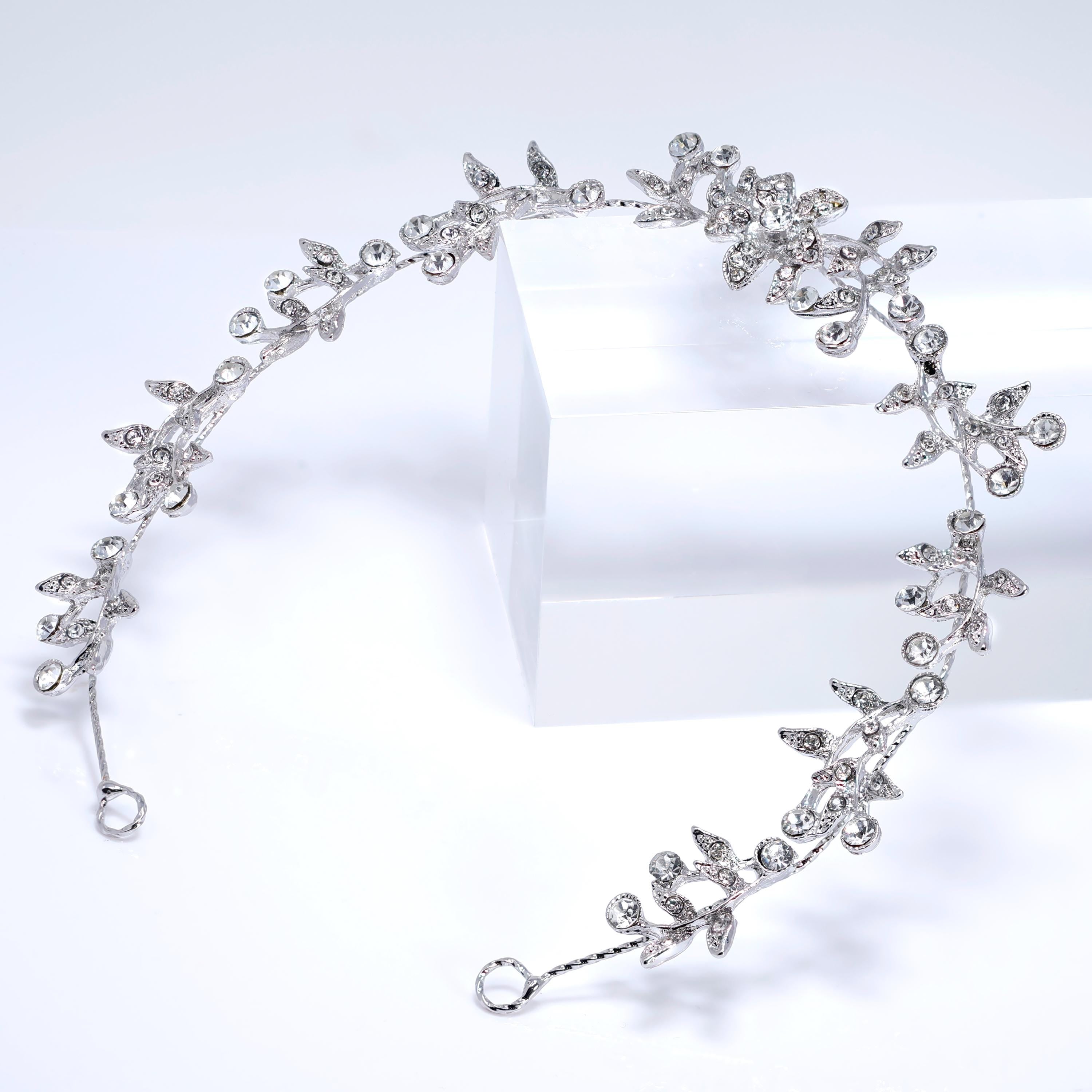Rhinestones Floral Vine Starlite Garland Hair Vine Headband, Bridal Hair Vine, Rhinestone Headband, Delicate Headband, Hair accessories.