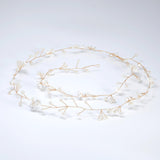 Gilded Ivory Floral Blossom Wedding Hair Vine, Bridal Hair Vine, Rhinestone Headband, Delicate Headband, Statement hair accessories.