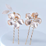 Set Of 3 Dreamy Floral Opal Bridal Hair Pins ,Bridal Hair Piece, Something Blue Hair Pins, Wedding Hair Accessory.