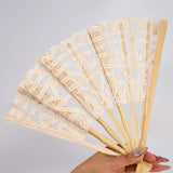 Bridal Lace Folding Hand Fan, Gift For Her, Gift For Mom, Bridesmaid Accessories, Bamboo Hand Fan