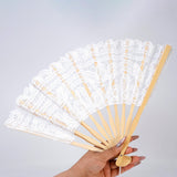 Bridal Lace Folding Hand Fan, Gift For Her, Gift For Mom, Bridesmaid Accessories, Bamboo Hand Fan