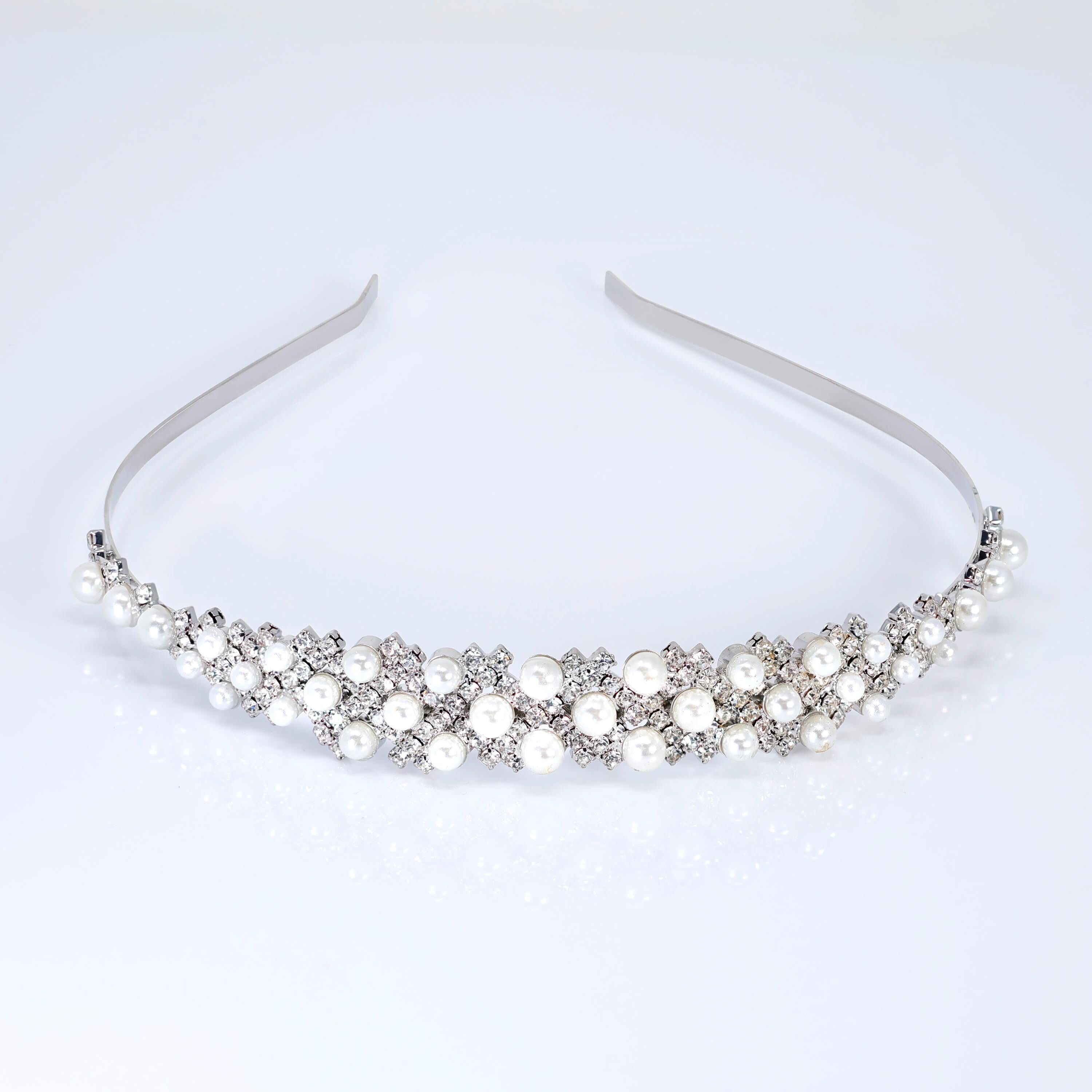 Pearl Enchantment Headband, Bridal Hair Vine, Delicate Headband, Hair accessories.