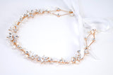 Dainty Pearl Whisper Garland Headband, Bridal Hair Vine, Delicate Headband, Hair accessories.