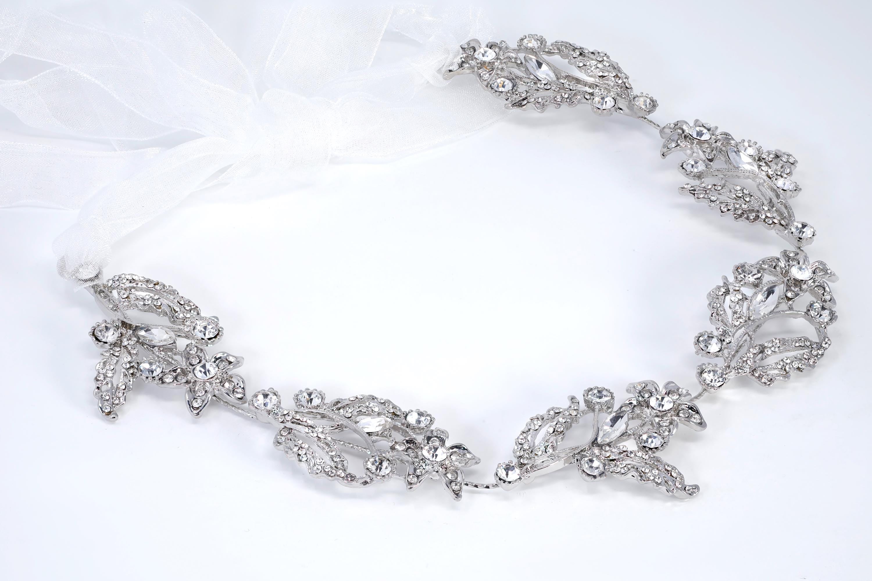 Crystal Garden Vine Bridal Headband, Bridal Hair Vine, Delicate Headband, Hair accessories.