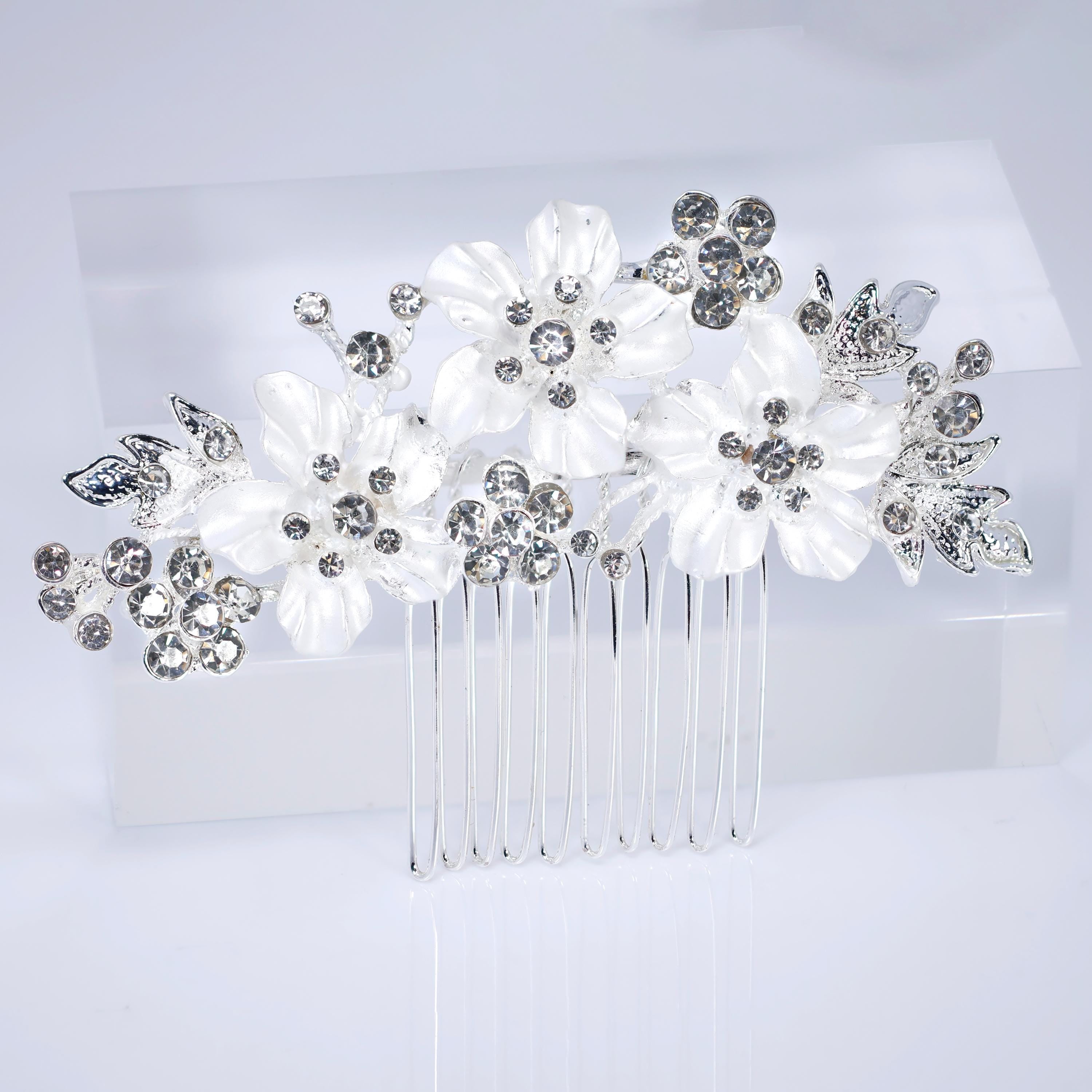 Gilded Petals And Silent Vows Bridal Hair Comb, Bridal Hair Piece, Bridal Hair Accessories, Wedding Hair Accessory.