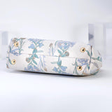 Blue Floral Shimmering Fields of Lavender Embroidered Bridal Wedding Bag, Statement Evening Wedding Clutch, Cross Body Bag
