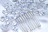 Cubic Zirconia Diamond Veil Of Blossoms Bridal Hair Comb, Bridal Hair Accessories, Wedding Hair Accessory, Bridal Hair Comb.