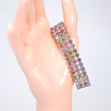 CZ Fairy's Colorful Embrace Tennis Bracelet , Diamond Bracelet, Bracelet Femme, Wedding Bracelet, Bridesmaid Gift, Rainbow Bridal Bracelet.