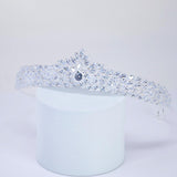 CZ Frosted Fern Marquise Tiara , bridal Crown Tiara, Floral Leaves crystal wedding tiara, Crystal Bride, Wedding Crown