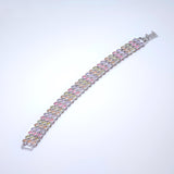 CZ Fairy's Colorful Embrace Tennis Bracelet , Diamond Bracelet, Bracelet Femme, Wedding Bracelet, Bridesmaid Gift, Rainbow Bridal Bracelet.
