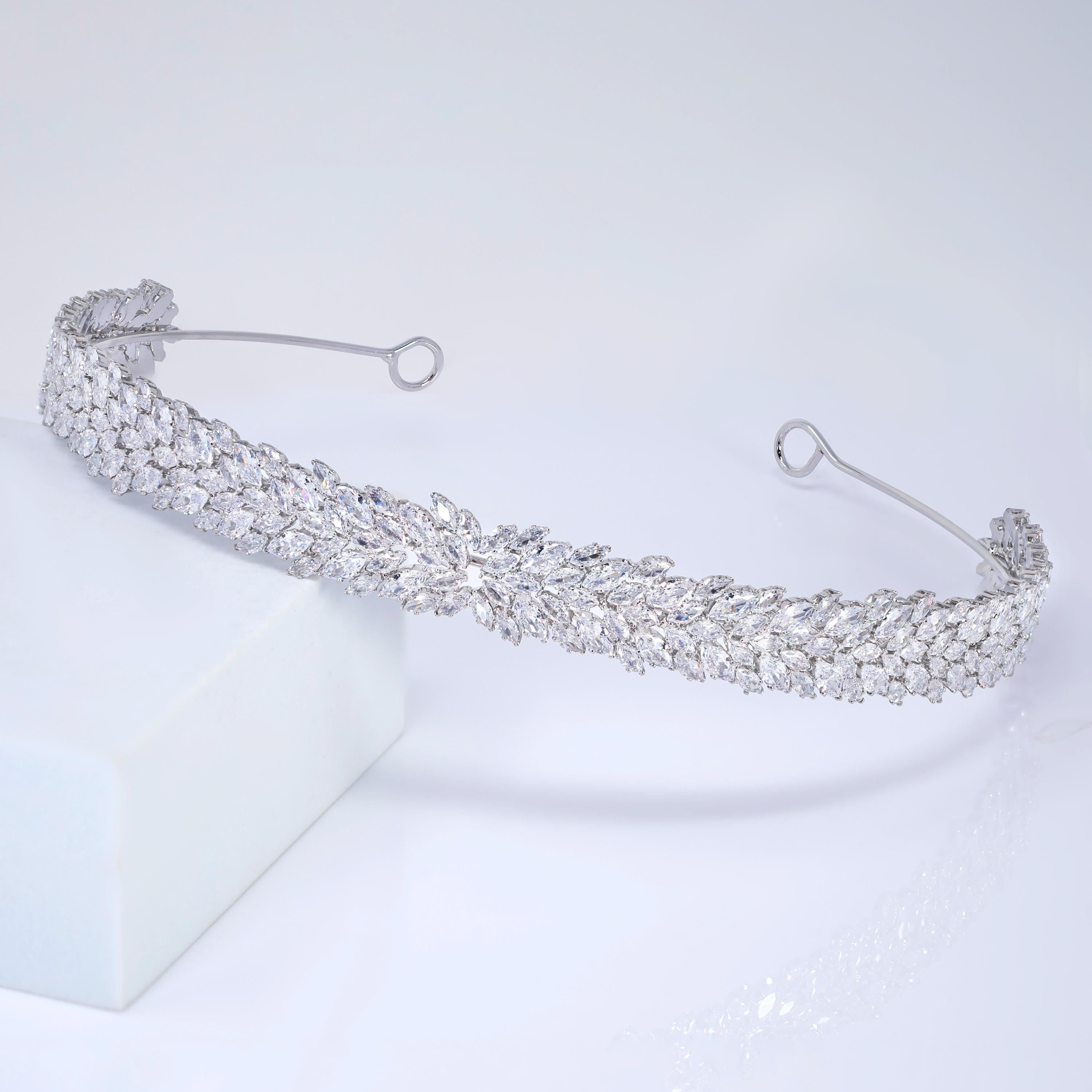 CZ Elysian Vine Bridal Headband , Hair Vine Headband, Bridal Hair Vine, Delicate Headband, Hair accessories.