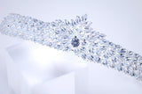 CZ Frosted Fern Marquise Tiara , bridal Crown Tiara, Floral Leaves crystal wedding tiara, Crystal Bride, Wedding Crown