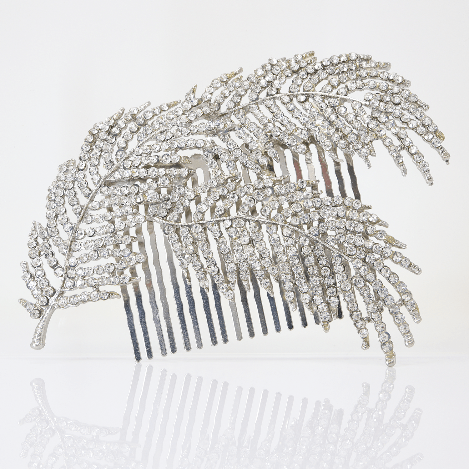 Crystals Feather Bridal Hair piece, Bridal Hair Accessories, Wedding Hair Accessory, Bridal Hair Comb. Active Restock requests: 0 - TheMillenniumBride