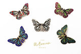 Butterfly Crystal Rhinestones Earrings, Stud Earrings, Statement Earrings, Bridesmaid Earrings, Colorful Butterfly Gold Earrings.