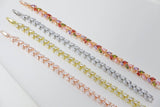 Crystal, Diamond Wine Leaves Wedding Bracelet, Bridal Bracelet, cz Bracelet, Cubic Zirconia Bracelet, Bridal jewelry, Wedding Accessories