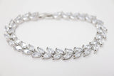Crystal, Diamond Wine Leaves Wedding Bracelet, Bridal Bracelet, cz Bracelet, Cubic Zirconia Bracelet, Bridal jewelry, Wedding Accessories