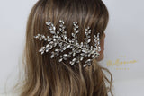 Crystal Vine Leaves Hair Clip, Bridal Hair Accessories, Bridesmaid Gift, Wedding Hair Accessory, Bridal Large Hair Clip