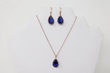 Cubic Zirconia Diamond/ Crystal Drop set, Long Bridal Jewelry, Bridal Earrings And Necklace, Crystal Bridal Earrings, Statement Earrings Cz