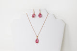 Cubic Zirconia Diamond/ Crystal Drop set, Long Bridal Jewelry, Bridal Earrings And Necklace, Crystal Bridal Earrings, Statement Earrings Cz