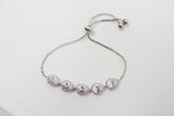 Cubic Zirconia Diamond Drop Crystal Bracelet, Diamond Bracelet, Bridal Jewelry, Bridesmaid Gift, Statement Bracelet.
