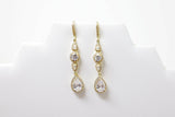 Cubic Zirconia Diamond Drop Crystal, Diamond Earrings, Long Bridal Jewelry, Bridal Earrings, Crystal Bridal Earrings, Statement Earrings Cz