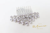 Cubic Zirconia, Diamond Rose Vine Leaves Bridal Hair Comb, Bridal Hair Accessories, Wedding Hair Accessory, Bridal Hair Comb.