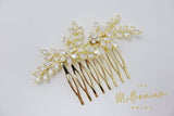 Cubic Zirconia, Diamond Vine Leaves Bridal Hair Comb, Bridal Hair Piece, Bridal Hair Accessories, Wedding Hair Accessory, Bridal Hair Comb.