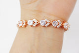 Cubic Zirconia Drop Bracelet , Diamond Bracelet, Bracelet Femme, Wedding Bracelet, Bridesmaid Gift, Bride Bracelet, Bridal Bracelet.