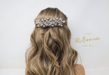 Cubic Zirconia Floral Diamond Vine Leaves Bridal Hair Comb, Bridal Hair Piece, Bridal Hair Accessories, Wedding Hair Accessory.