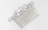 Cubic Zirconia Minimalist Diamond Floral leaves Bridal Hair Comb, Bridal Hair Accessories, Wedding Hair Accessory, Bridal Hair Comb.