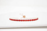 Cubic Zirconia Red Diamond Crystal Bracelet, Diamond Bracelet, Bridal Jewelry, Bridesmaid Gift, Statement Bracelet.