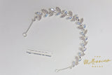 CZ Dainty Vine Leaves Crystal Hair Vine Headband, Bridal Hair Vine, Delicate Headband, Hair accessories.