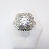 CZ Princess's smile Proposal Ring, Statement Ring, Engagement Ring, Two Ring Set, Promise Ring For a Friend, Friendship ring.