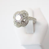 CZ Princess's smile Proposal Ring, Statement Ring, Engagement Ring, Two Ring Set, Promise Ring For a Friend, Friendship ring.