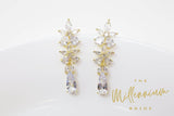 Diamond Floral TearDrop Crystal, Diamond Earrings, Long Bridal Earring, Bridal Earrings, Crystal Bridal Earrings, Statement Earrings