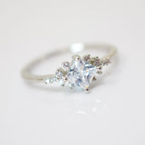 CZ Dainty Proposal Ring, Statement Ring, Engagement Ring, Two Ring Set, Promise Ring For a Friend, Friendship ring.