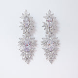 Cubic Zirconia CZ long Chandelier Drop, Dangle Crystal, Diamond Earring, Long Bridal Jewelry, Crystal Bridal Earrings, Statement Earrings Cz