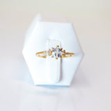 CZ Dainty Gold Proposal Ring, Statement Ring, Engagement Ring, Two Ring Set, Promise Ring For a Friend, Friendship ring.