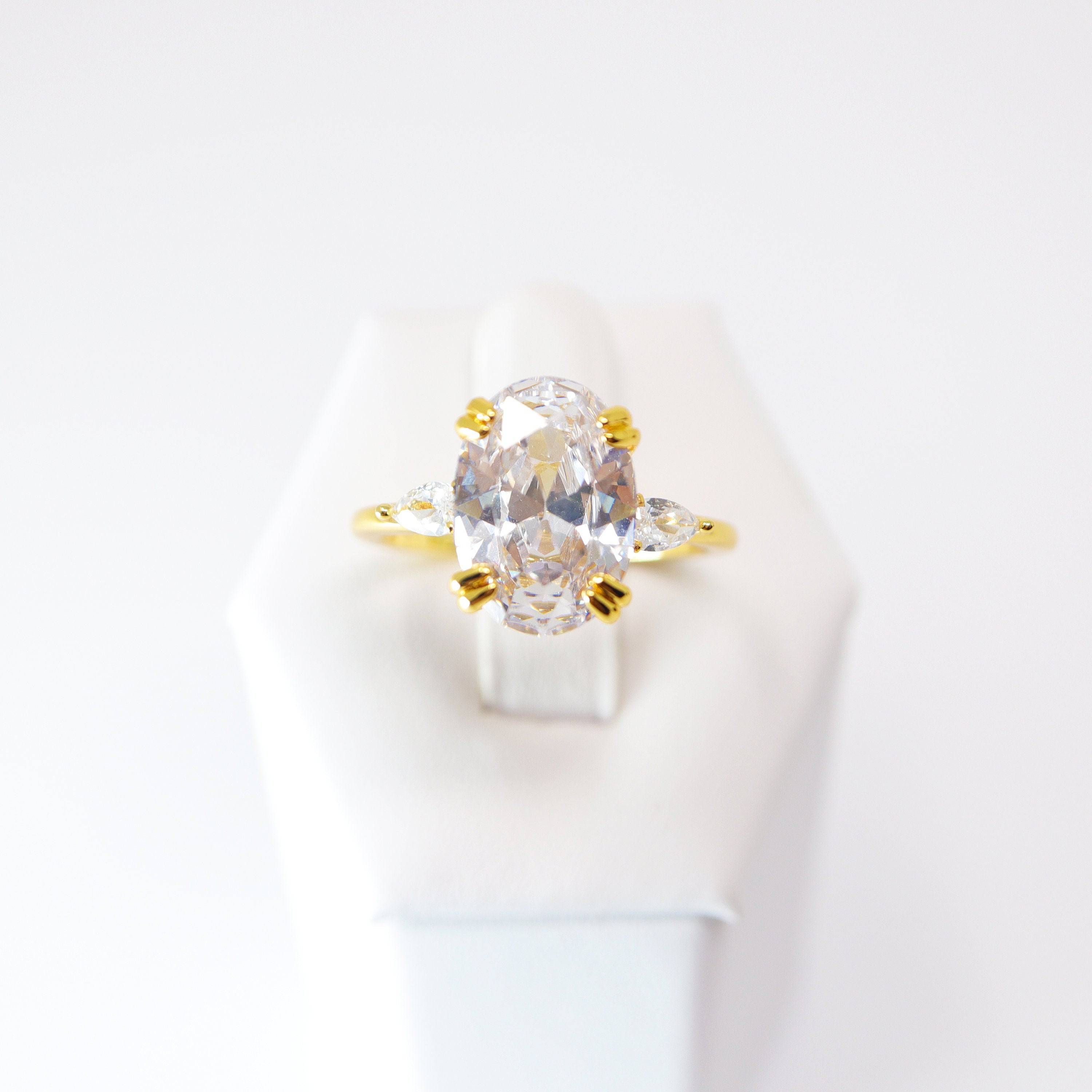 CZ Brightest beginning Proposal Ring, Statement Ring, Engagement Ring, Two Ring Set, Promise Ring For a Friend, Friendship ring