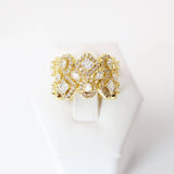 CZ Shiny Garden Statement Ring, Engagement Ring, Promise Ring For a Friend, Friendship ring.