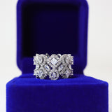CZ Shiny Garden Statement Ring, Engagement Ring, Promise Ring For a Friend, Friendship ring.