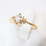 CZ Dainty Gold Proposal Ring, Statement Ring, Engagement Ring, Two Ring Set, Promise Ring For a Friend, Friendship ring.