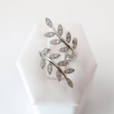 CZ Enchanted Vine Leaves Proposal Ring, Statement Ring, Engagement Ring, Promise Ring For a Friend, Friendship ring.