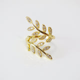 CZ Enchanted Vine Leaves Proposal Ring, Statement Ring, Engagement Ring, Promise Ring For a Friend, Friendship ring.
