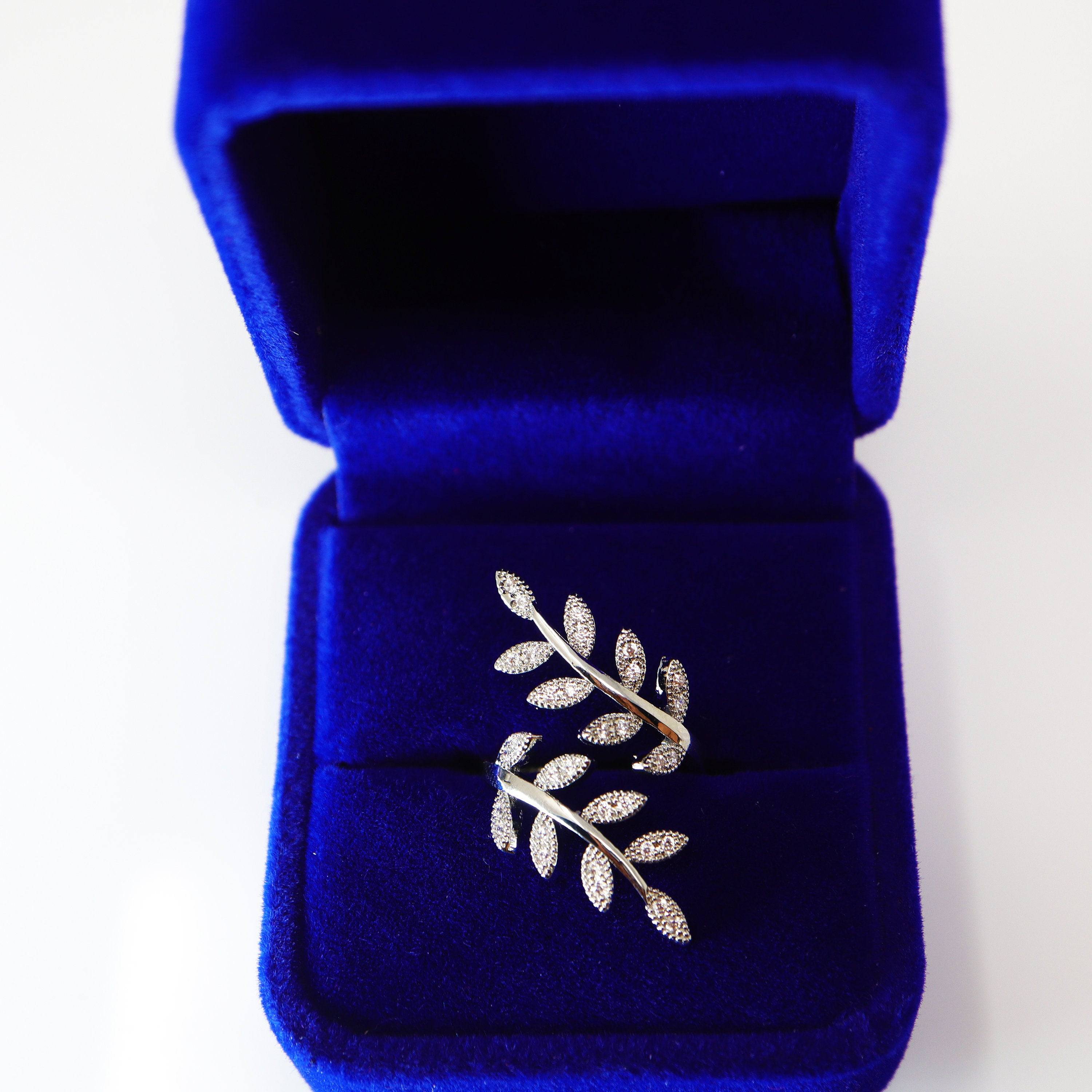 CZ Enchanted Vine Leaves Proposal Ring, Statement Ring, Engagement Ring, Promise Ring For a Friend, Friendship ring.