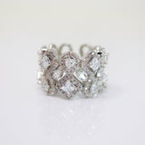 CZ Shiny Garden Statement Ring, Engagement Ring, Promise Ring For a Friend, Friendship ring.