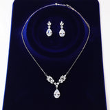 Swarovski Crystal Leaves drop Earrings, Bridal Jewelry, Bridal Earrings, Crystal Bridal Earrings, Statement Earrings Cz